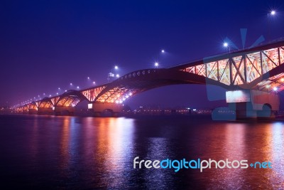 Seongsan Bridge In Korea Stock Photo Seongsan Bridge In Korea Stock Photo