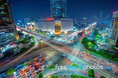 Seoul, South Korea  -  May 9 : Lotte World Mall Under Construction In Seoul, South Korea. Lotte World Mall Is Due To Open In October, 2016.photo Taken On May 9,2015 In Seoul,south Korea Stock Photo