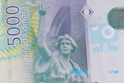 Serbian Money - Five Thousand Dinars Stock Photo Serbian Money - Five Thousand Dinars Stock Photo