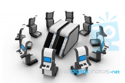 Server And Atm Network Stock Image
