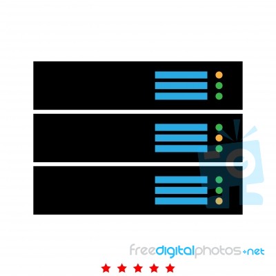 Server Icon .  Flat Style Stock Image