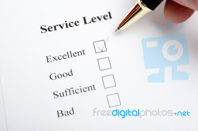 Service Level Stock Photo