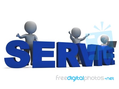 Service Word Showing Assistance Or Helpdesk Stock Image