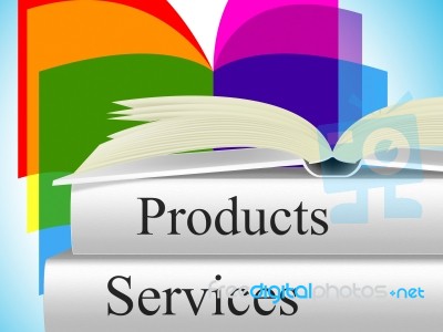 Services Books Represents Fiction Products And Store Stock Image