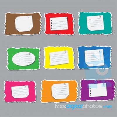 Set Of Blank Labels With  Illustration Stock Image