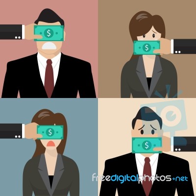 Set Of Bribery Concept Stock Image