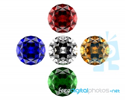 Set Of Gems Stock Image