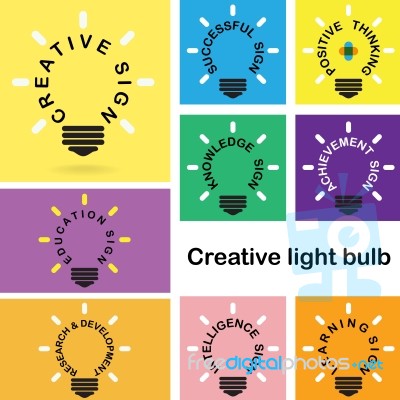 Set Of Light Bulb Stock Image