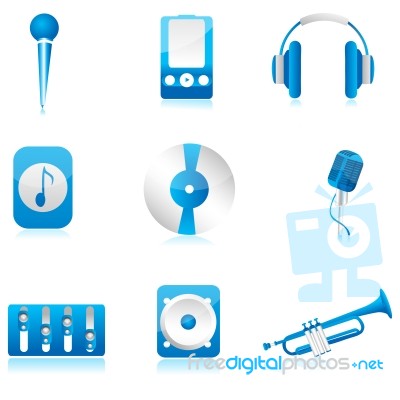 Set Of Musical Component Stock Image