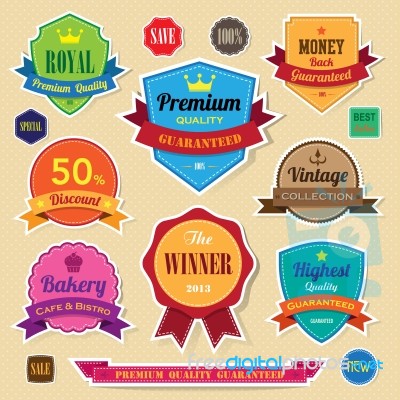 Set Of Retro Vintage Badges And Labels Stock Image