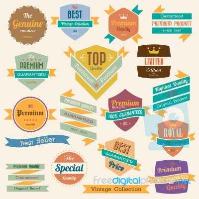 Set Of Retro Vintage Badges And Labels Stock Image