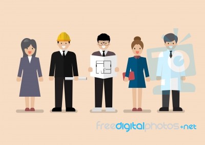 Set Of Variety Occupation Profession People Stock Image