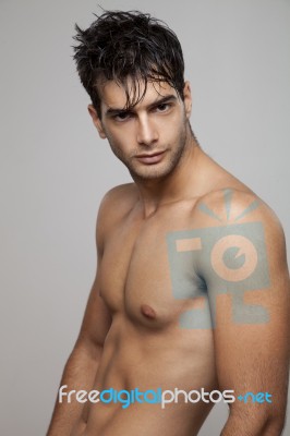 Sexy Naked Muscular Man Stock Photo - Royalty Free Image ID 100278544