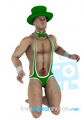 Sexy St Patricks Day Man Stock Image