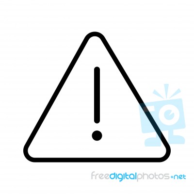 Sg171006x- Of Danger Icon In Triangle Line -  Iconic Stock Image