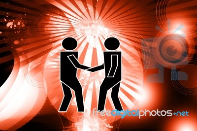 Shake Hand Images In Abstract Background  Stock Image