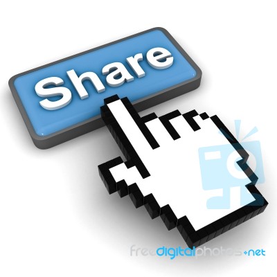 Share Button Stock Image