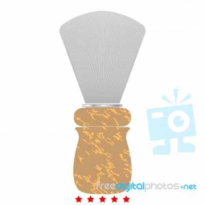 Shaving Brush Icon .  Flat Style Stock Image