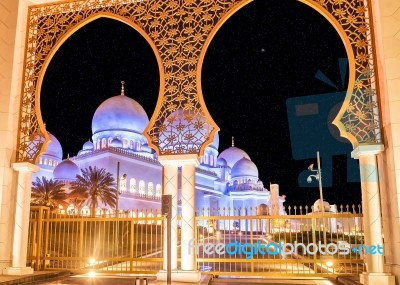 Sheikh Zayed Grand Mosque In Abu Dhabi, Uae Stock Photo