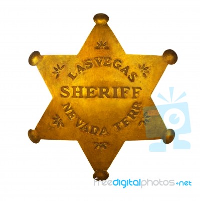 Sheriff Star Stock Photo