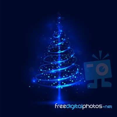 Shining Christmas Tree, The Magic Christmas Tree, Stock Image