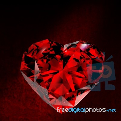 Shiny Red Diamond Stock Image
