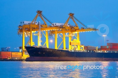 Shipping Port Stock Photo
