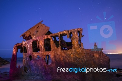 Shipwreck Of Hmqs Gayundah Stock Photo