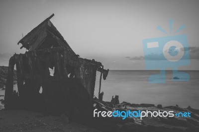 Shipwreck Of Hmqs Gayundah Stock Photo