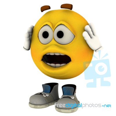 Shocked Emotiguy Stock Image