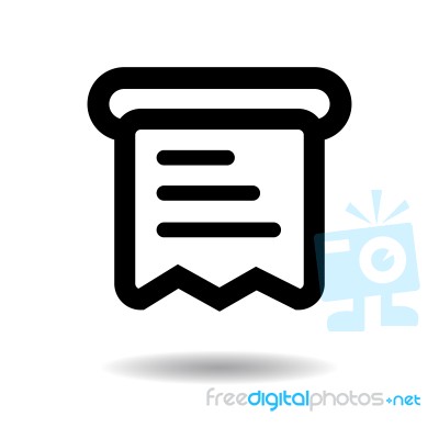 Shop Bill Icon  Illustration Eps10 On White Background Stock Image