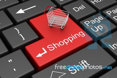 Shopping Button Stock Image