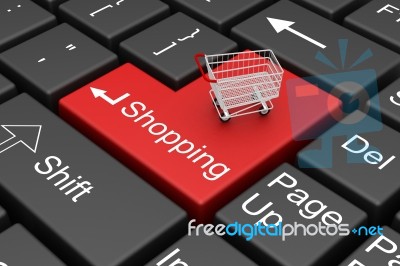 Shopping Button Stock Image