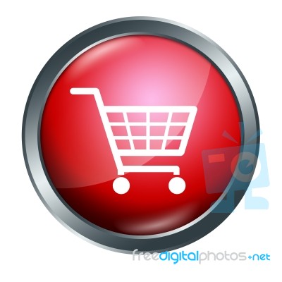 Shopping Cart Button Stock Image
