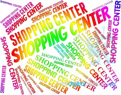 Shopping Center Shows Retail Sales And Commerce Stock Image