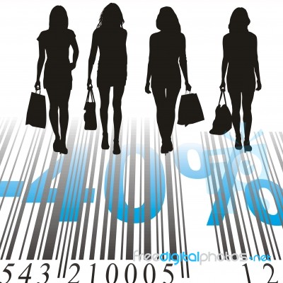 Shopping Discount Stock Image