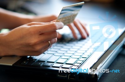 Shopping Online Stock Photo