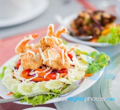 Shrimp Salad Stock Photo