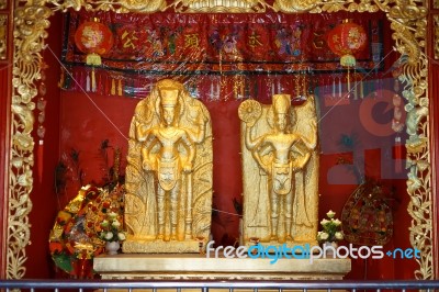 Shrine Of The City God In Celestial Dragon Village, Suphan Buri Stock Photo