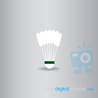 Shuttlecock Flat Icon   Illustration  Stock Image