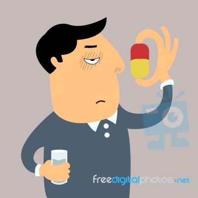 Sicked Man Stock Image
