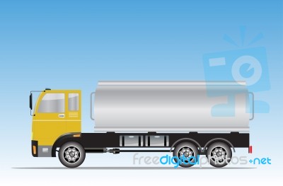 Side View Of Big Oil Tanker Truck  Stock Image