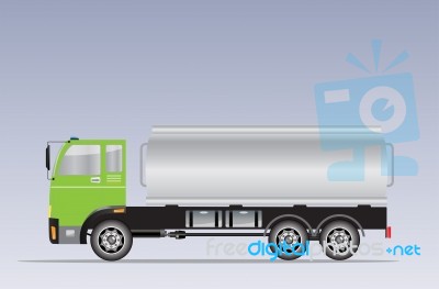 Side View Of Big Oil Tanker Truck  Stock Image