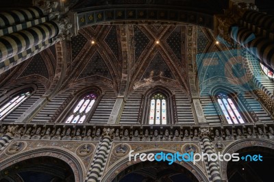 Sienna, Tuscany/italy - May 18 : Interior View Of  Sienna Cathed… Stock Photo
