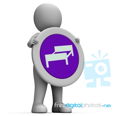 Sign Hotel Represents Place To Stay And Check-in Stock Image