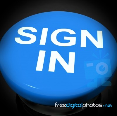 Sign In Switch Shows Website Logins And Signin Stock Image