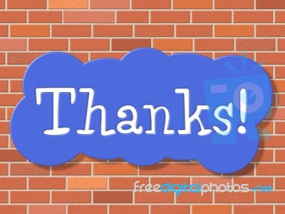 Sign Thanks Means Thankful You And Appreciate Stock Image