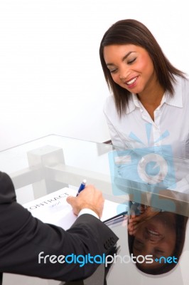 Signing The Contract Stock Photo Signing The Contract Stock Photo