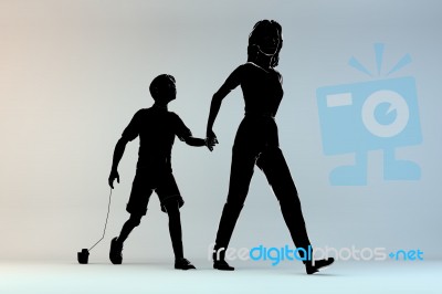 Silhouette 3D Stock Image