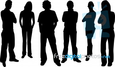 Silhouette People Stock Image